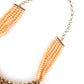 Matte Finish Gold Tone Peach Onyx-Mani Choker Set - Rajwada