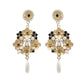 Matted Golden Chiselled Dangle Earrings - Rajwada
