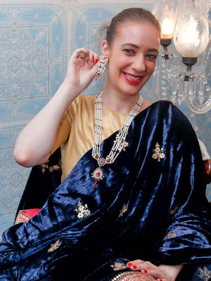 Mesmerizing Multi Layered Long Pearl Necklace - Rajwada
