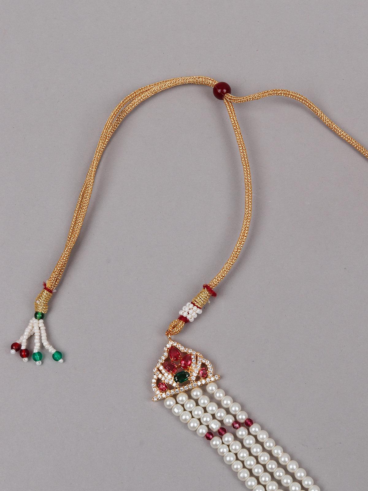 Mesmerizing Multi Layered Long Pearl Necklace - Rajwada