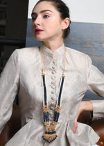 Midnight Blue Rani Necklace Set - Rajwada