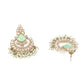 Mint Green Engraved Stone Kundan Choker Set - Rajwada