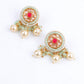 Mint Green Kundan Necklace Set - Rajwada