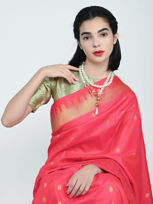 Rajwada White Alloy Beaded Pearl Embellished Neckpiece For Women
