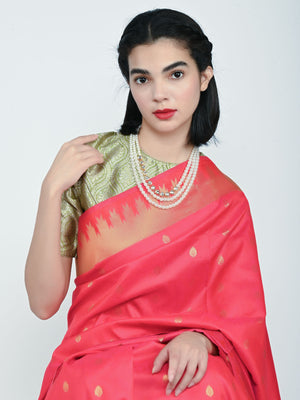 Rajwada White Alloy Beaded Pearl Kundan Neckpiece For Women