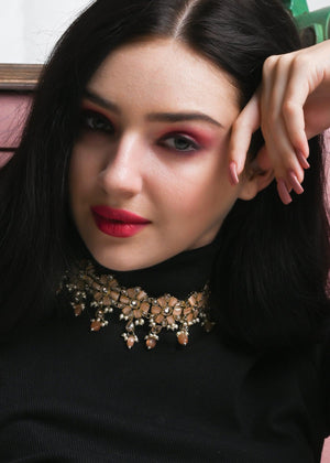 Modern Peach Choker Set - Rajwada