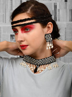 Monochrome Tribal Choker Necklace - Rajwada