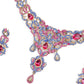 Multi Color Crystal Necklace Set - Rajwada