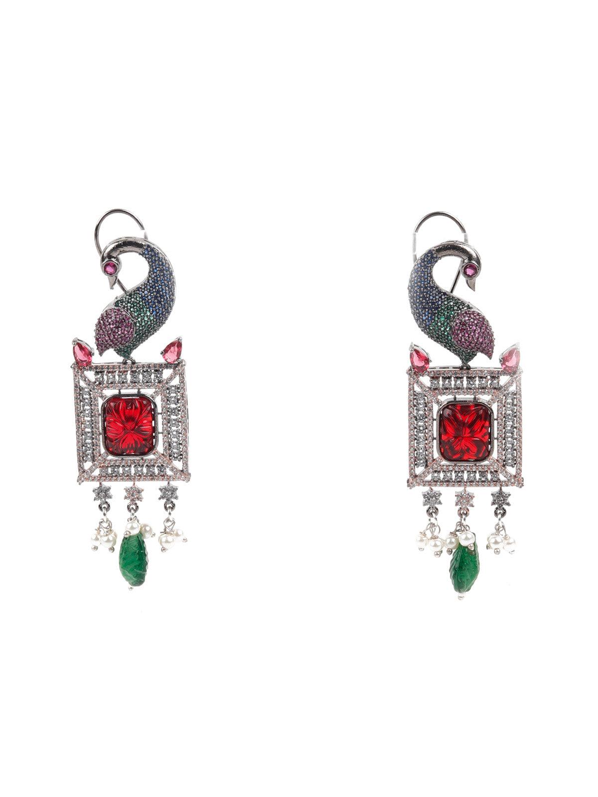 Multi Colored  Choker Necklace Set - Rajwada