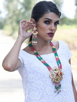 Multi Colored Rani Har Necklace Set - Rajwada