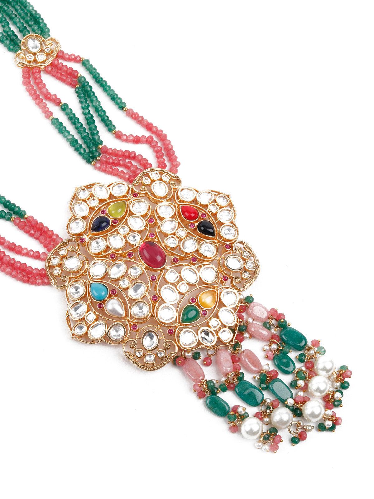Multi Colored Rani Har Necklace Set - Rajwada