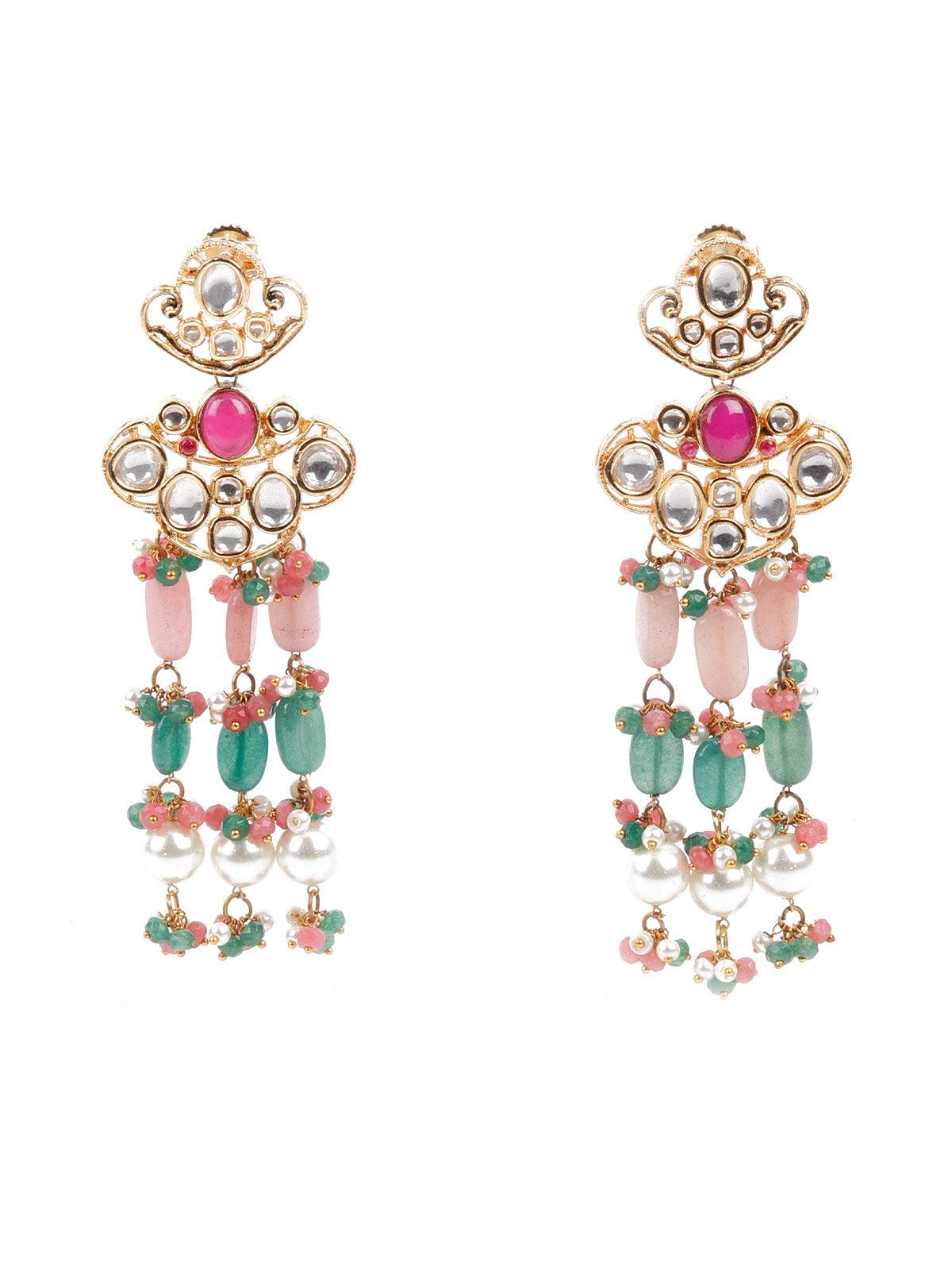 Multi Colored Rani Har Necklace Set - Rajwada