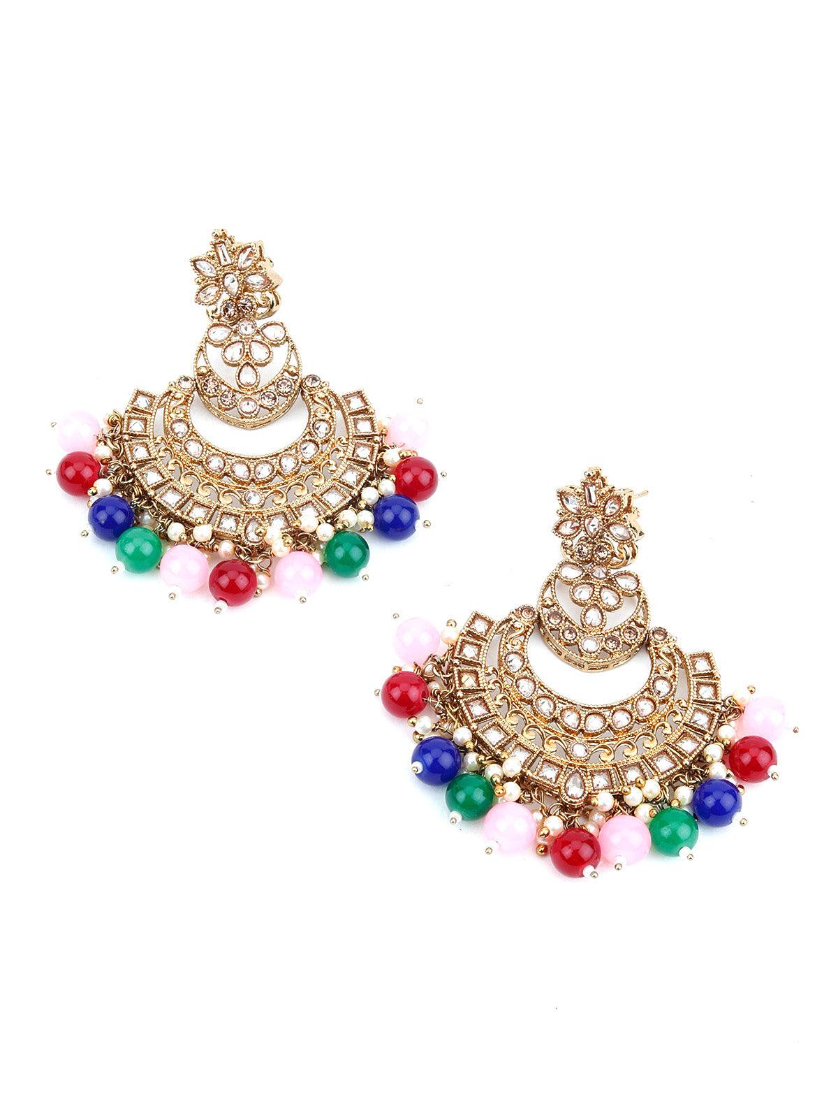 Multi-colour Adorable Pearl Necklace Set - Rajwada