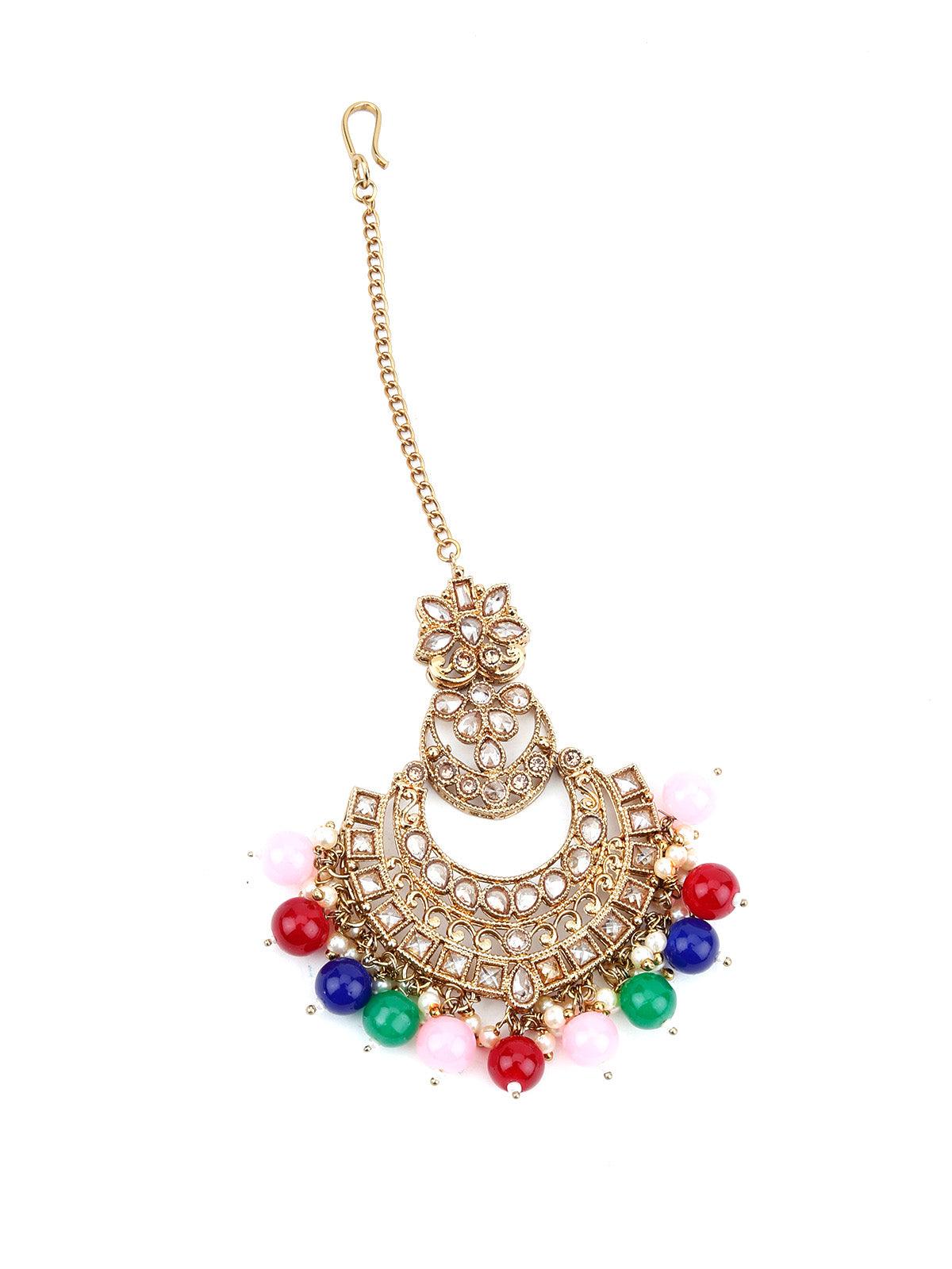 Multi-colour Adorable Pearl Necklace Set - Rajwada