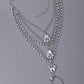 Multi-Layered Chain Embedded Hathphool-Silver - Rajwada