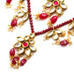 Multi-Strand Authentic Maroon Onyx-Kundan-Mani Necklace Set! - Rajwada
