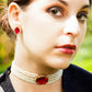 Multi strand Pink stone Fine Pearl Choker Set! - Rajwada