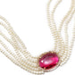 Multi strand Pink stone Fine Pearl Choker Set! - Rajwada