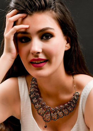 Multicolor Crystal Necklace Set - Rajwada