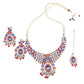 Multicolor Crystal Necklace Set - Rajwada