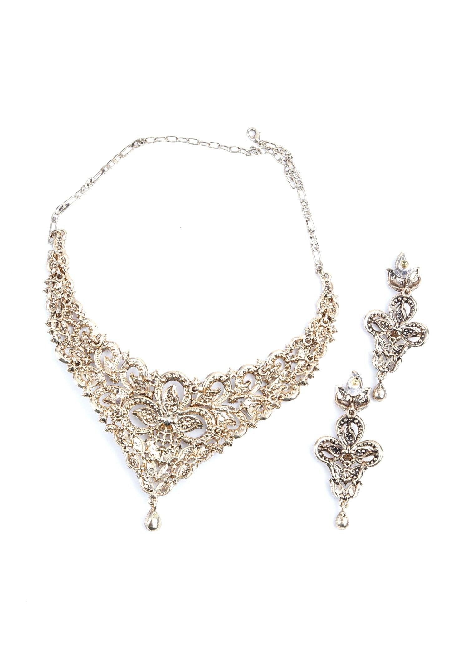 Multicolor Crystal Necklace Set - Rajwada
