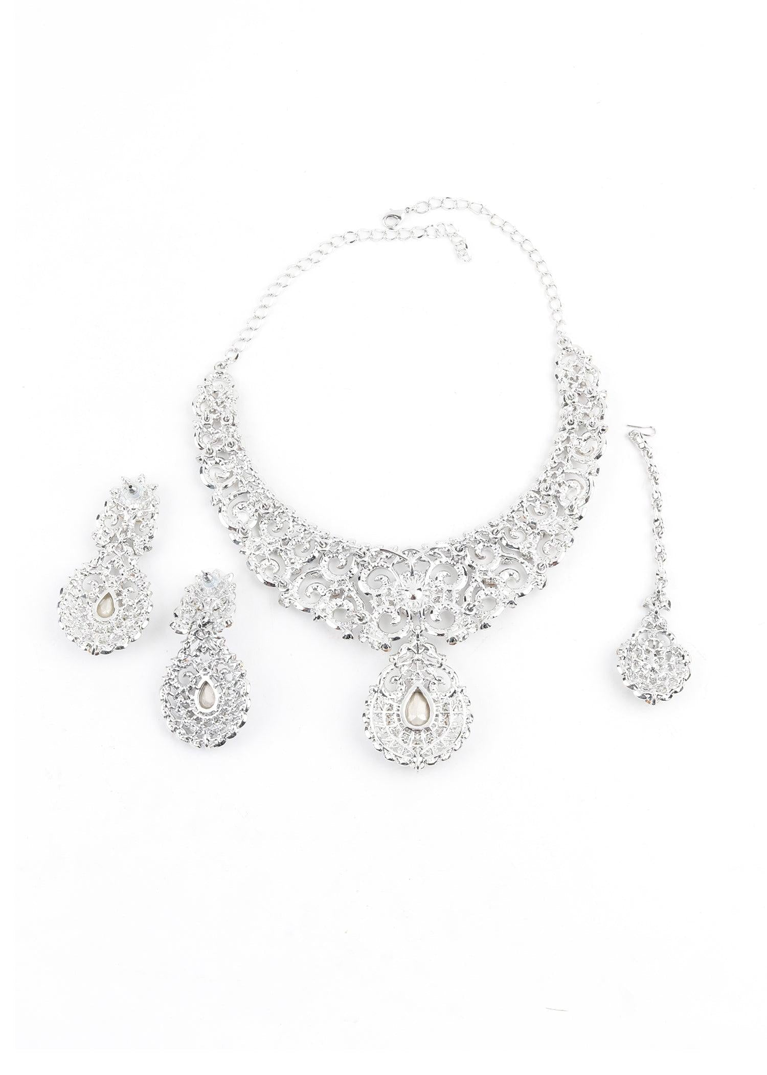Multicolor Crystal Necklace Set - Rajwada
