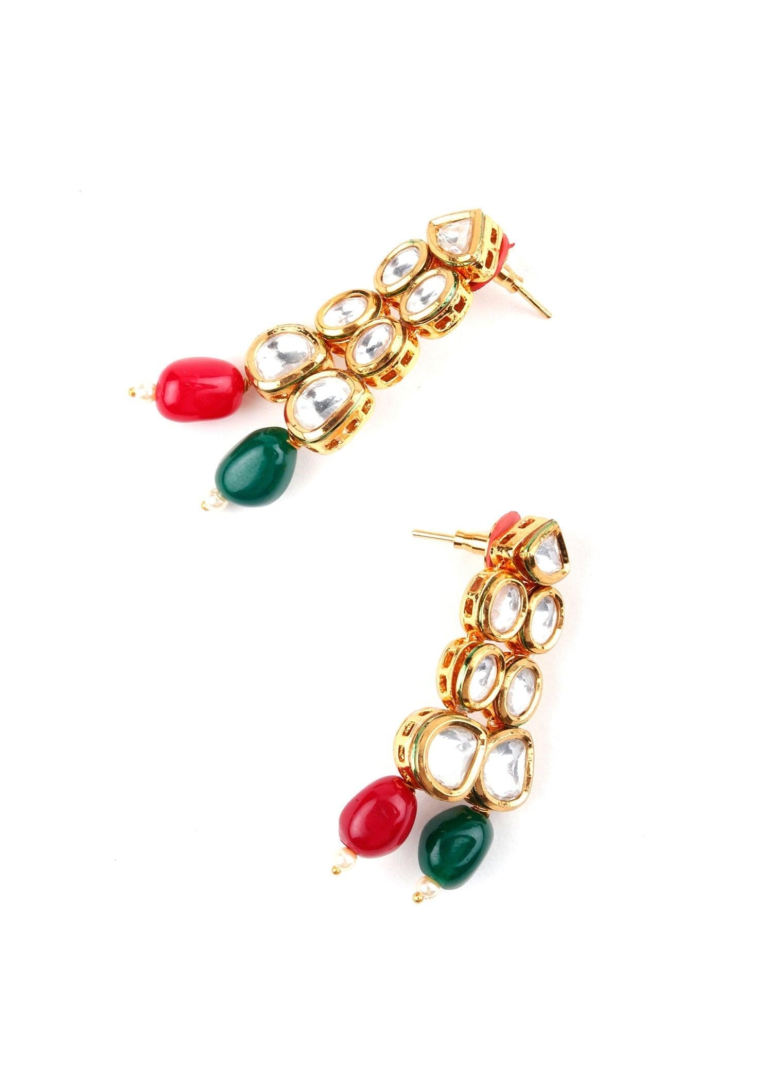 Multicolor Kundan Necklace Set - Rajwada