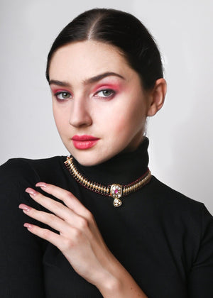Multicolor Sleek Choker Set - Rajwada