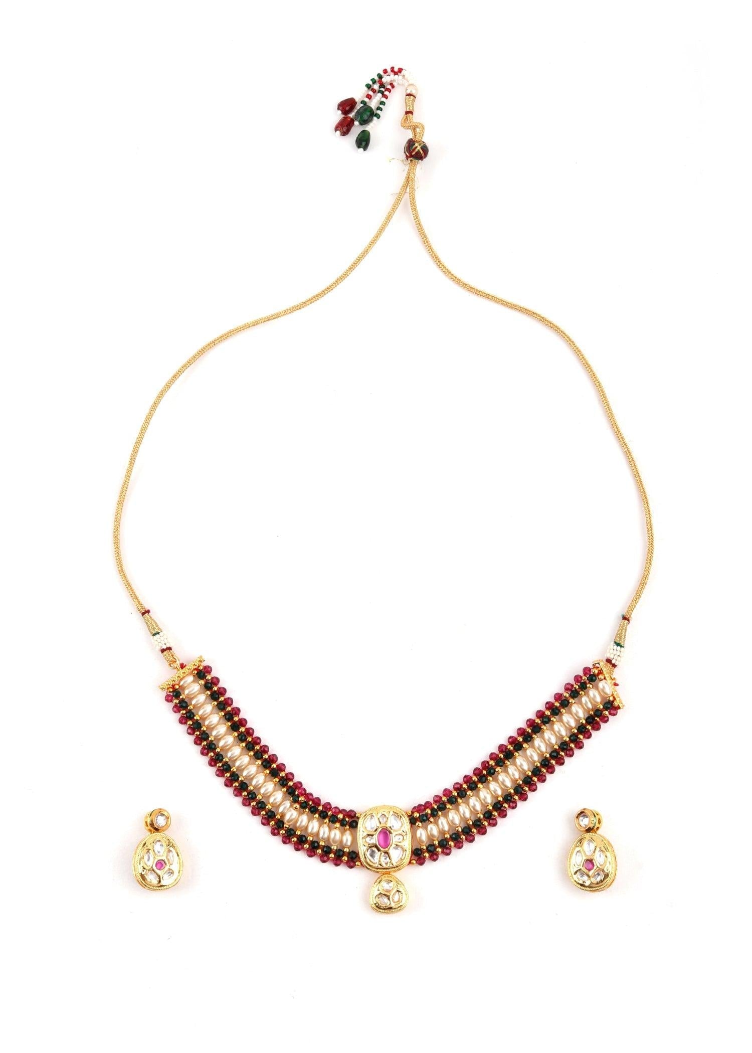 Multicolor Sleek Choker Set - Rajwada