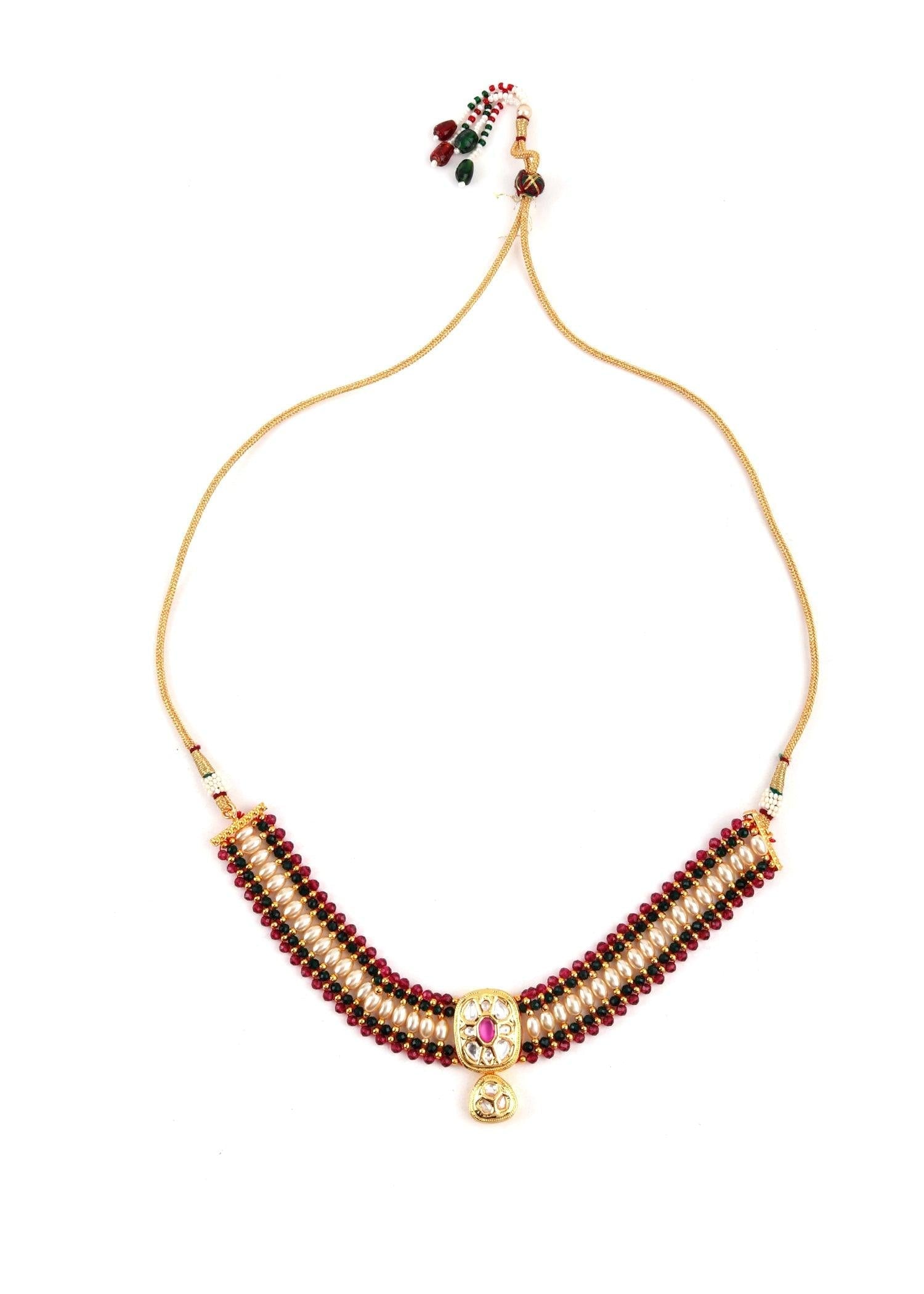 Multicolor Sleek Choker Set - Rajwada