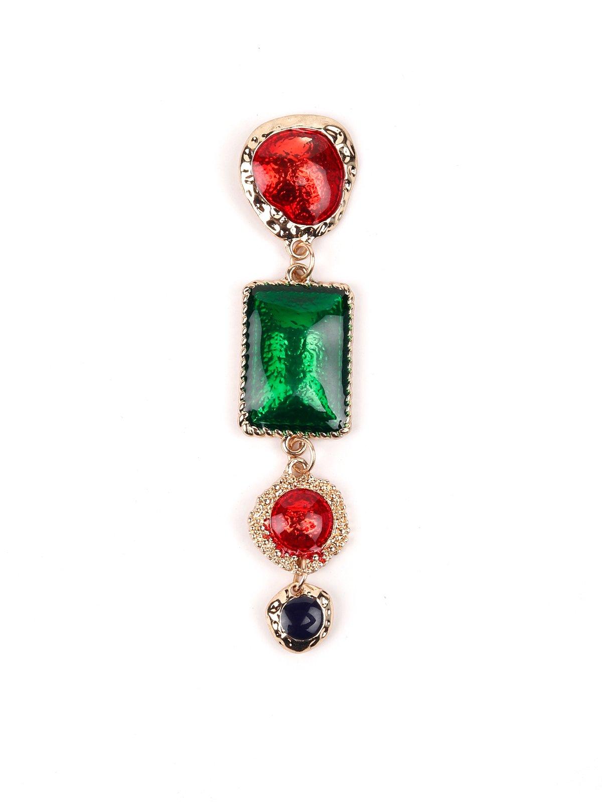 Multicolor Stone Embellished Ethnic Earrings - Rajwada