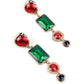 Multicolor Stone Embellished Ethnic Earrings - Rajwada