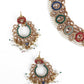 Multicolor Traditional Rhine Stone Necklace Set - Rajwada