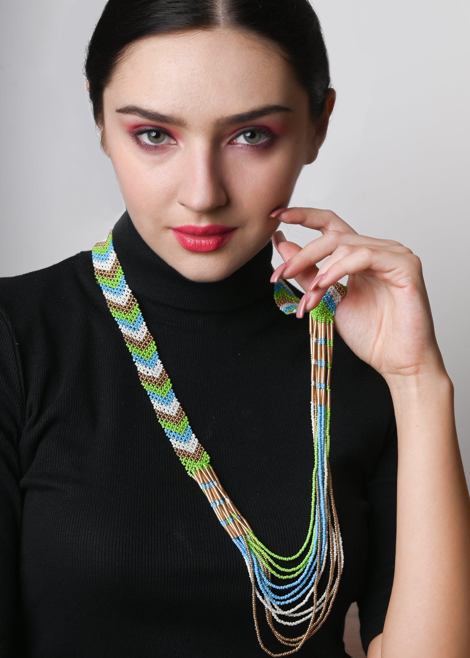 Multicolor Tribal Necklace - Rajwada