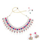 Multicolor with pearls Necklace Set - Rajwada