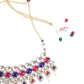 Multicolor with pearls Necklace Set - Rajwada