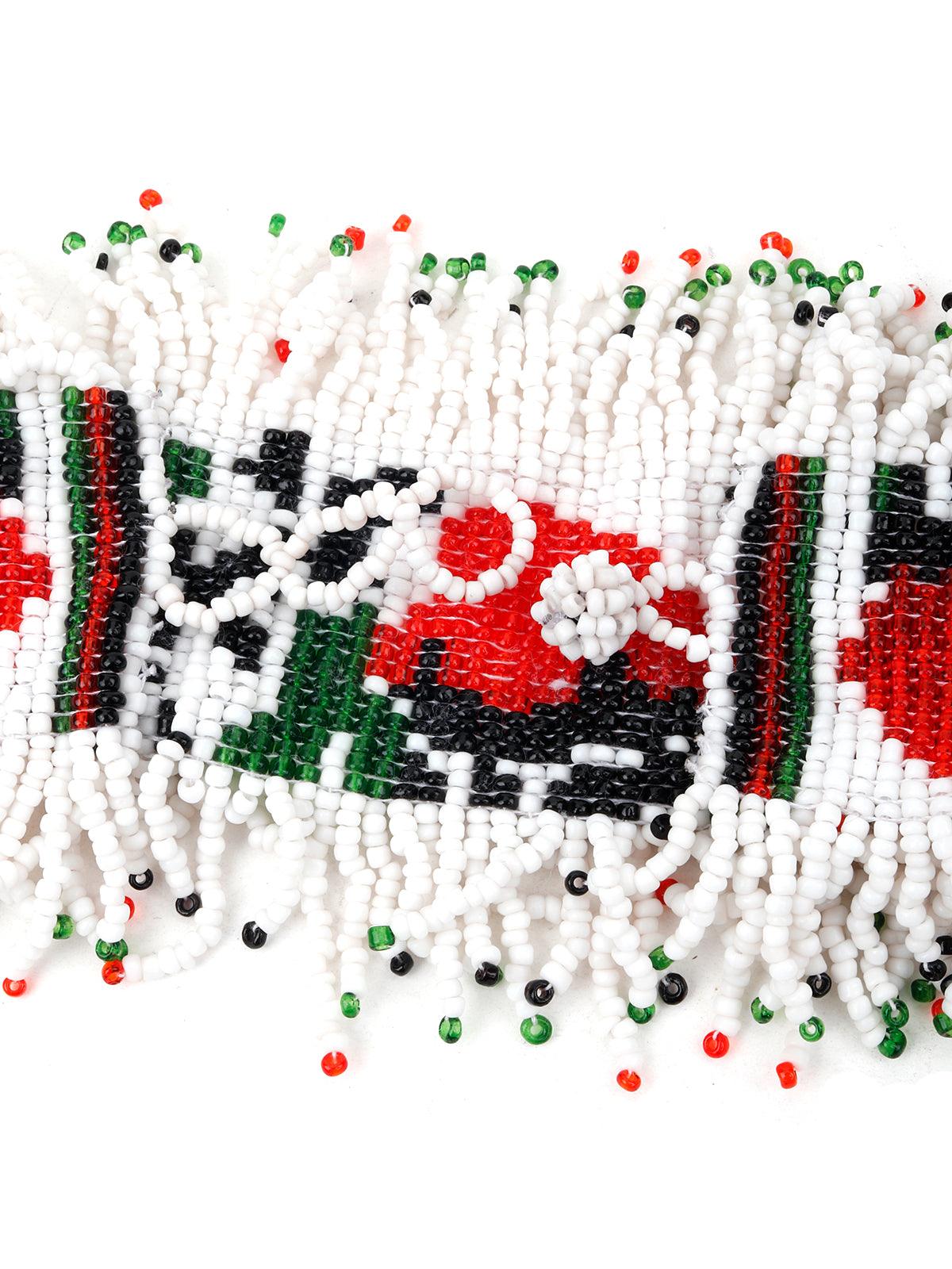 Multicolour Beaded Tassel Bracelet - Rajwada