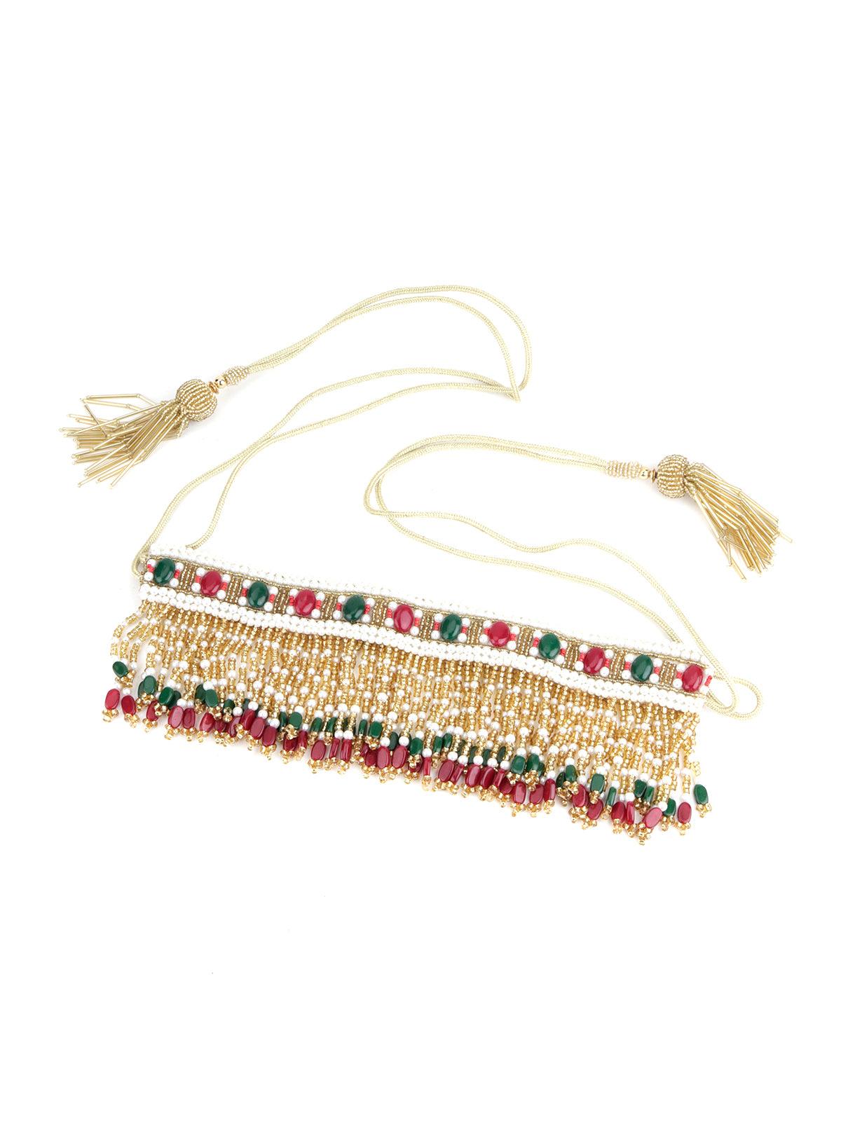 Multicoloured Fabric Tie-able Tassel Belt! - Rajwada