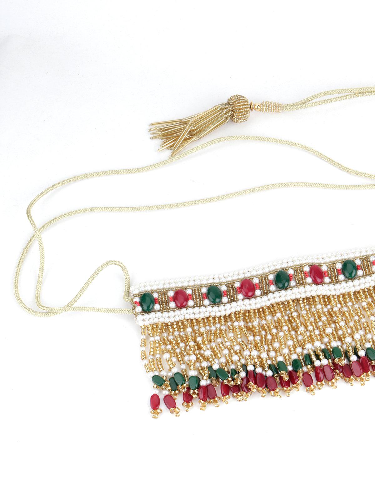 Multicoloured Fabric Tie-able Tassel Belt! - Rajwada