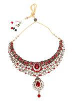 MULTICOLOURED STONES AND KUNDAN SET - Rajwada