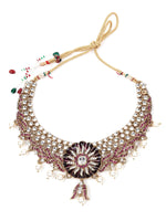 MULTICOLOURED STONES AND KUNDAN SET - Rajwada