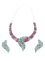 MULTICOLOURED STONES AND KUNDAN SET - Rajwada