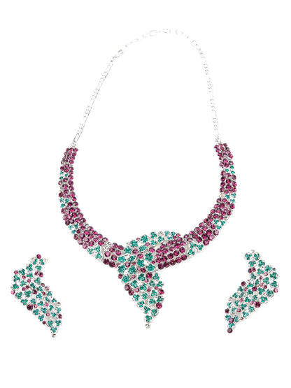 MULTICOLOURED STONES AND KUNDAN SET - Rajwada