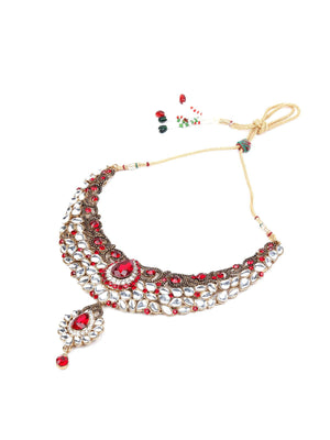 MULTICOLOURED STONES AND KUNDAN SET - Rajwada