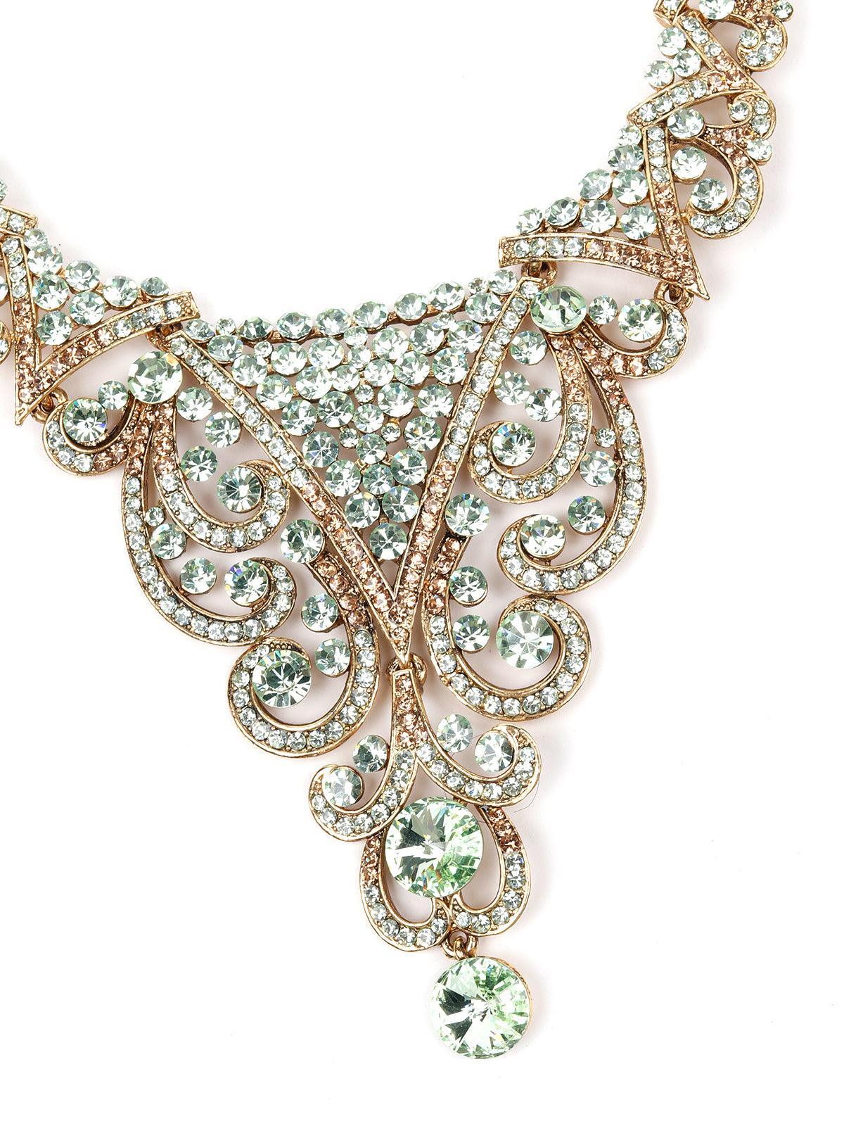 MULTICOLOURED STONES AND KUNDAN SET - Rajwada