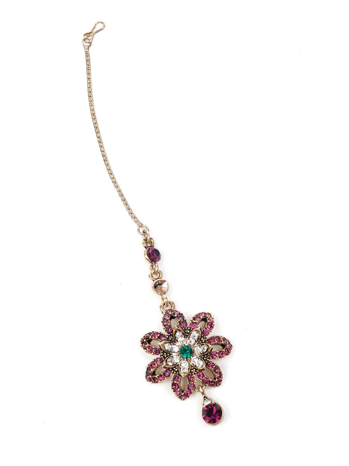 MULTICOLOURED STONES AND KUNDAN SET - Rajwada
