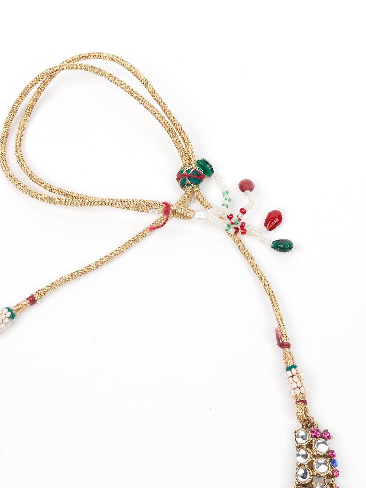 MULTICOLOURED STONES AND KUNDAN SET - Rajwada