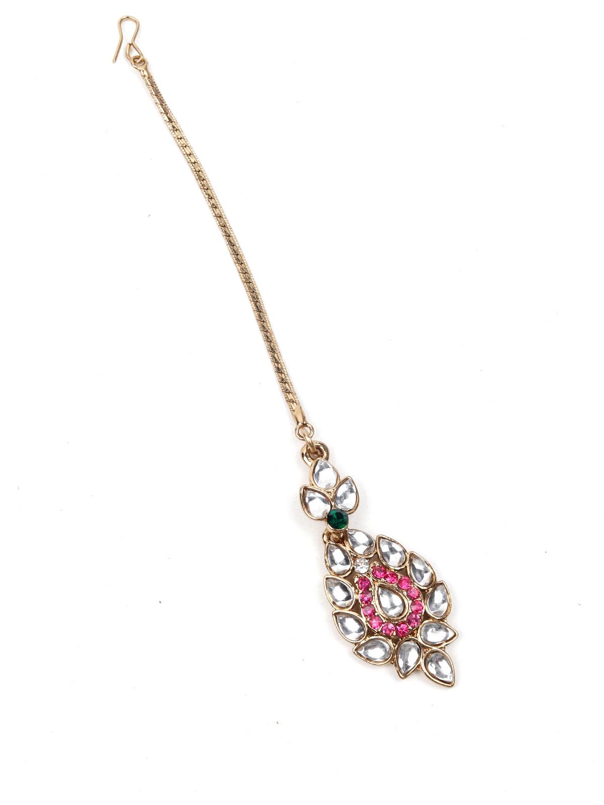 MULTICOLOURED STONES AND KUNDAN SET - Rajwada