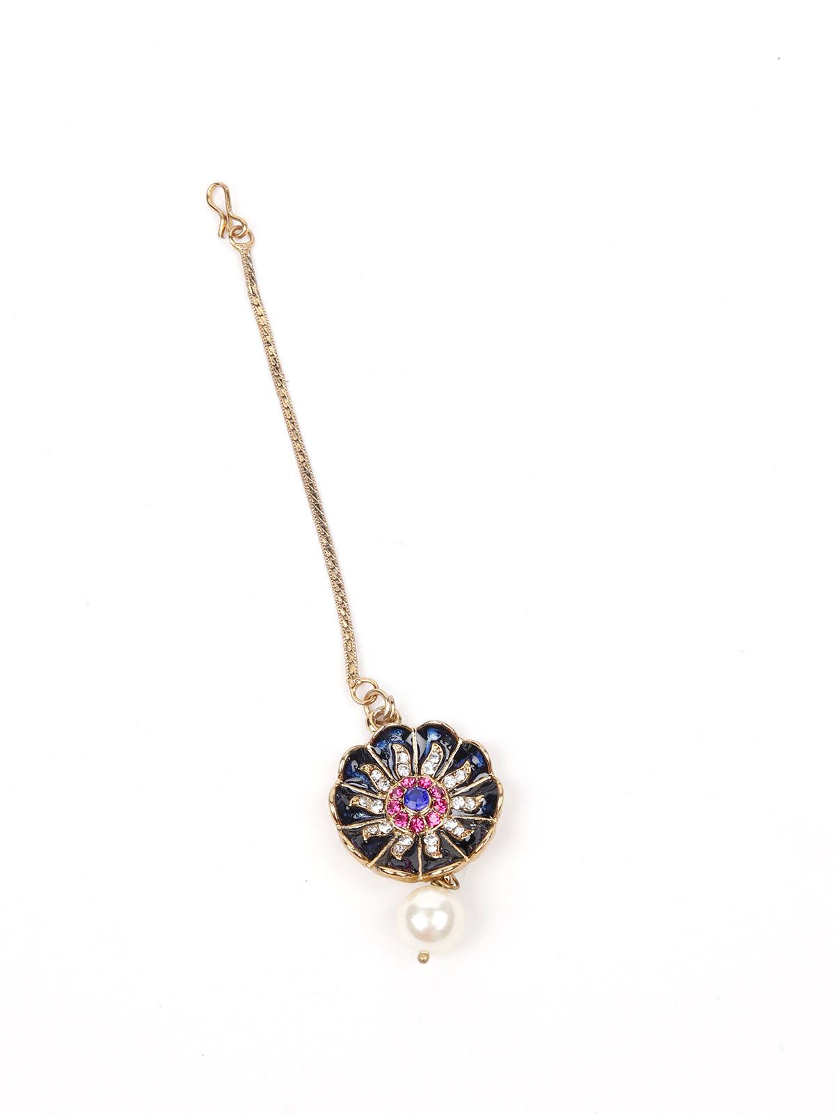 MULTICOLOURED STONES AND KUNDAN SET - Rajwada