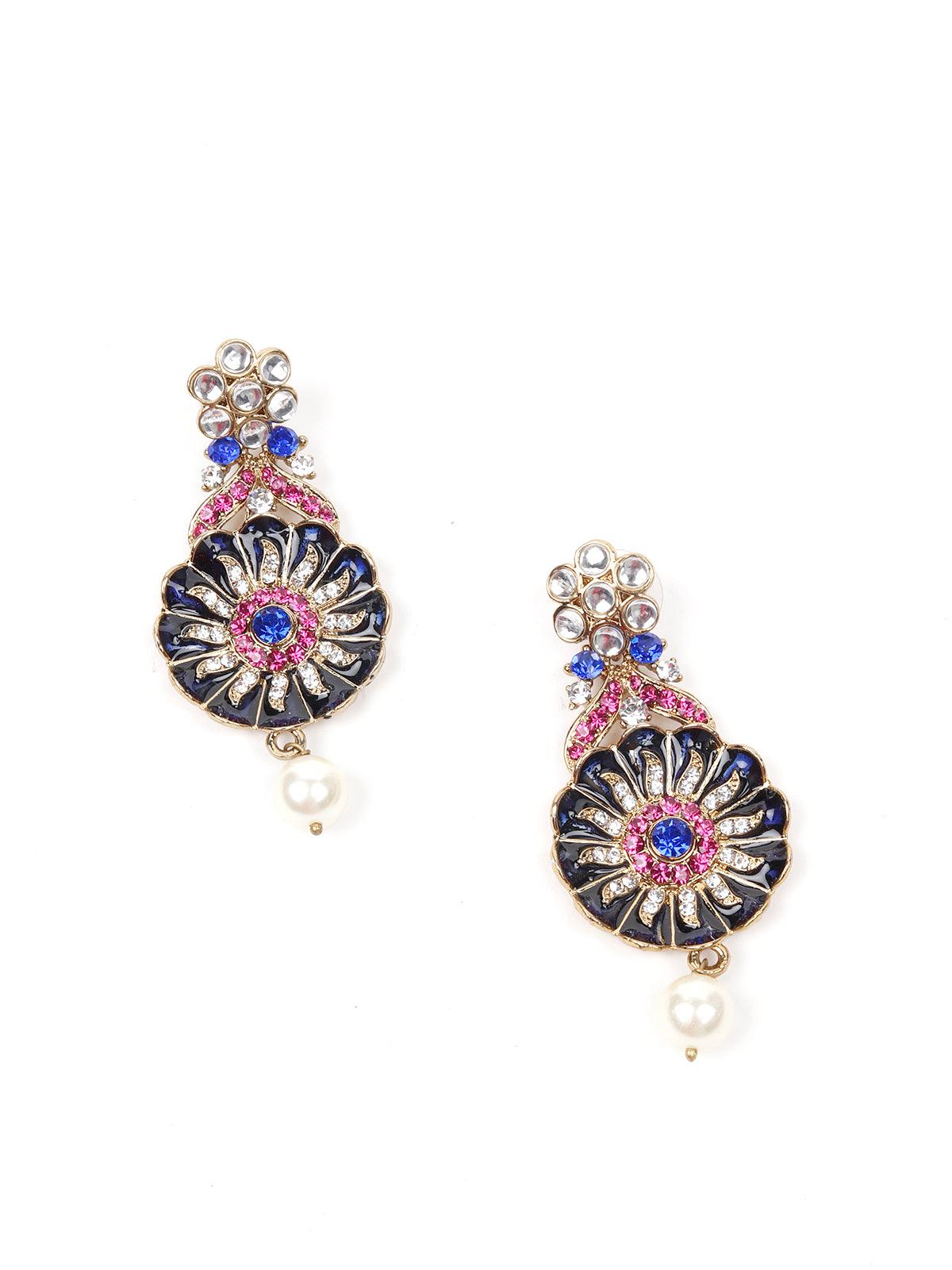 MULTICOLOURED STONES AND KUNDAN SET - Rajwada